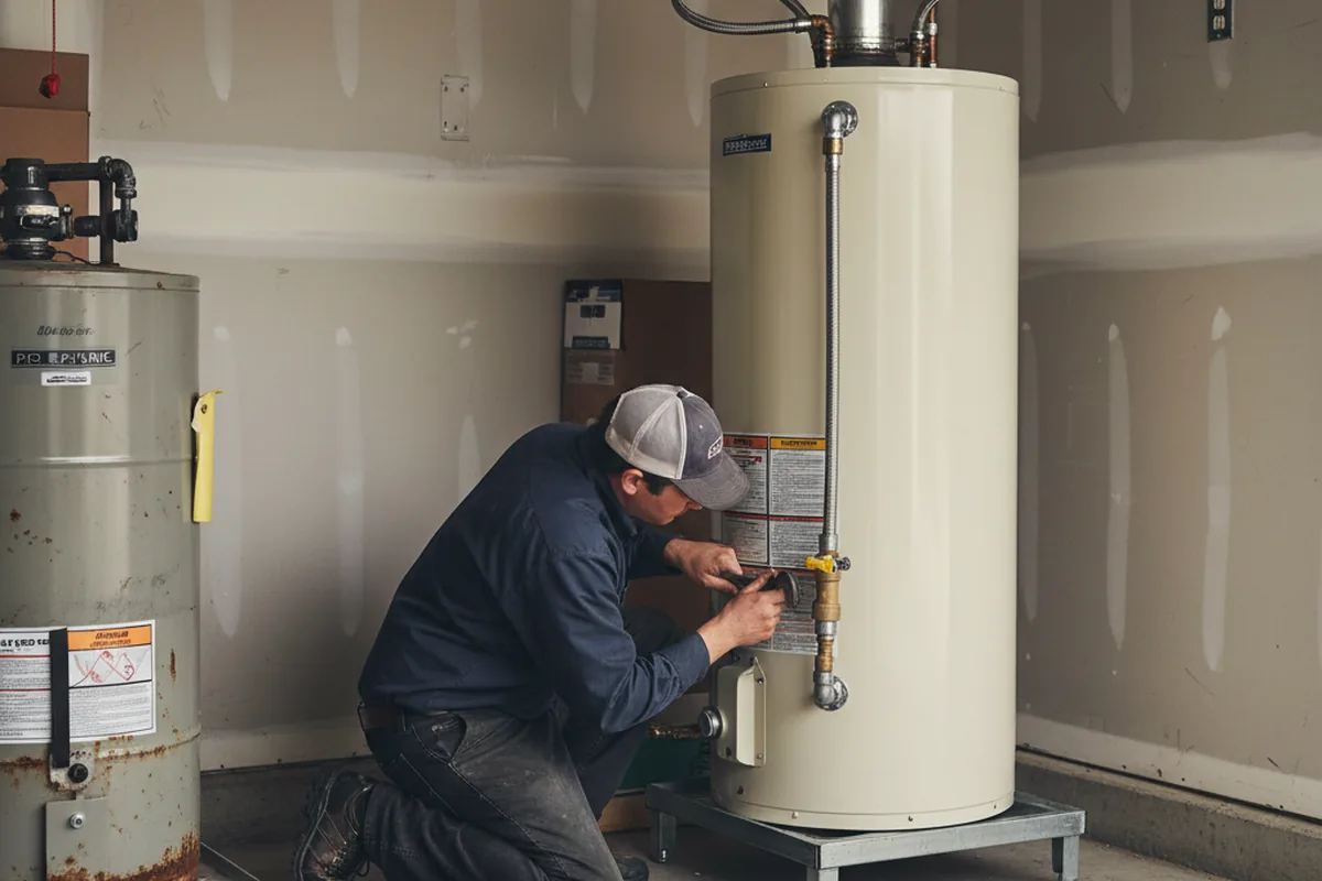 Water heater and shutoff valve replacement in Gloucester Point